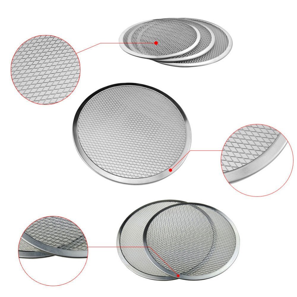 Non-Stick Mesh Pizza Screen Plate, Mesh Pizza Screen Baking Tray, Stainless Steel Pizza Mesh Plate