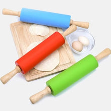 Non-stick Wooden Handle Silicone Rolling Pin