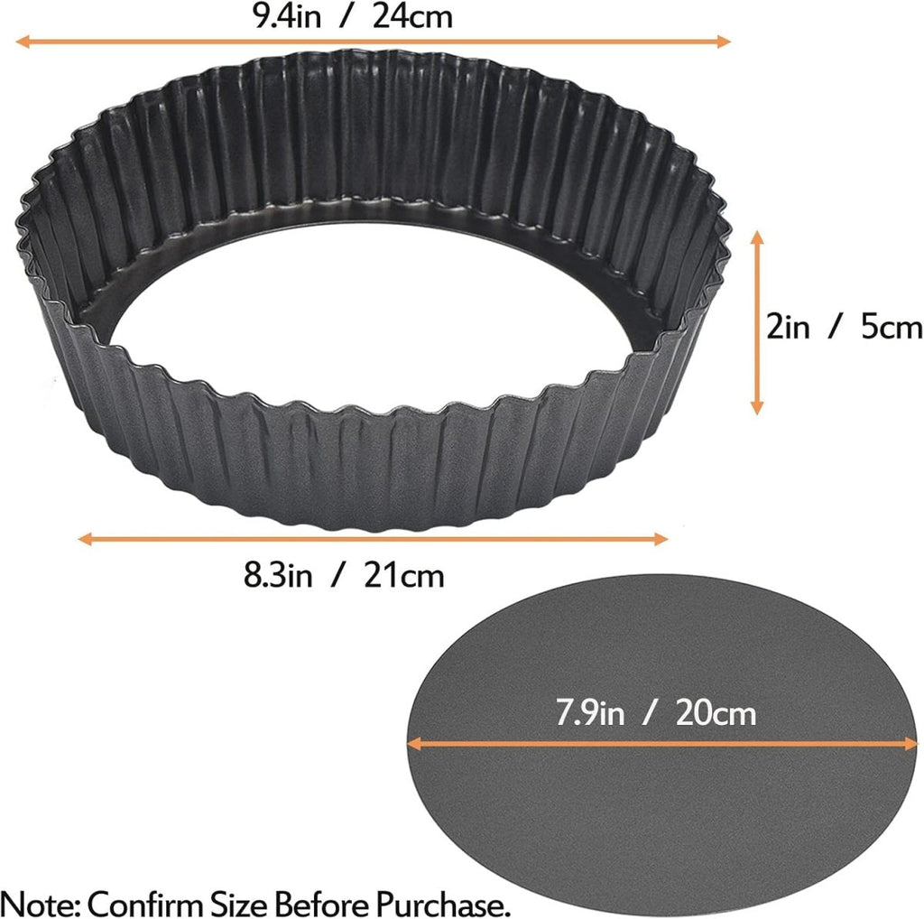 Nonstick & Quick Release Coating Loose Bottom Quiche Tart Pan