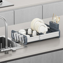 Expandable Dish Rack with Drainage Spout – Rust-Free Aluminium Kitchen Organizer