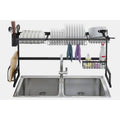 Over The Sink Dish Drying Rack and Storage Area