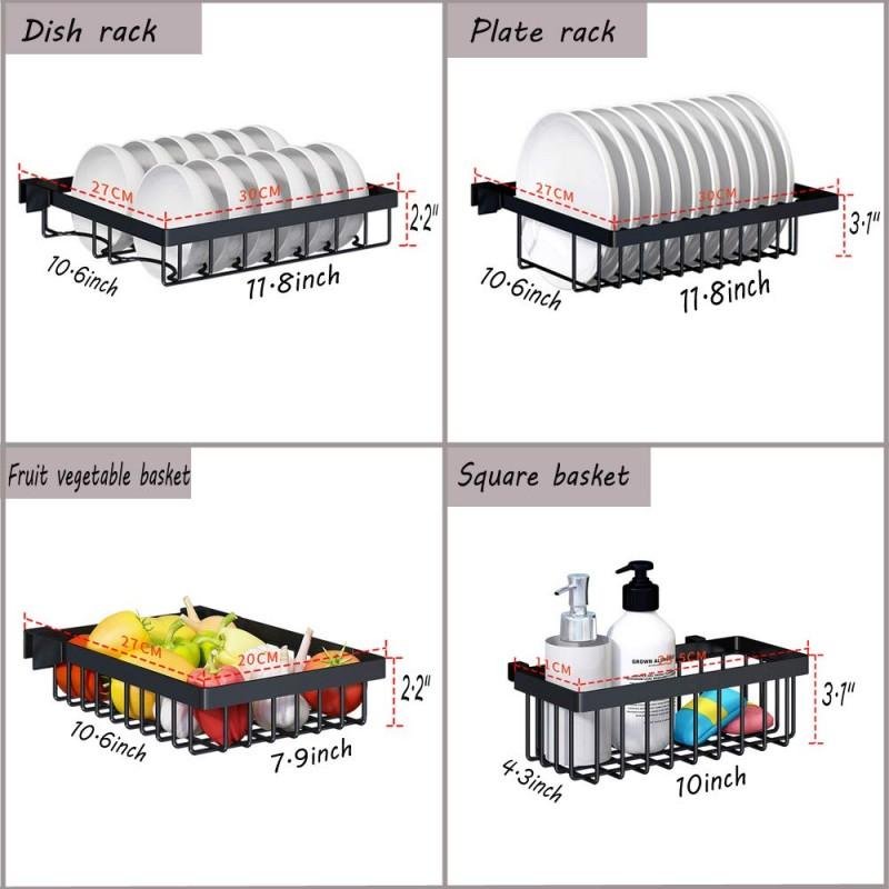 Over The Sink Dish Drying Rack and Storage Area
