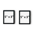 Pack of 2 - Photo Frames Collage Wall Hanging Wall Decor Set - Black