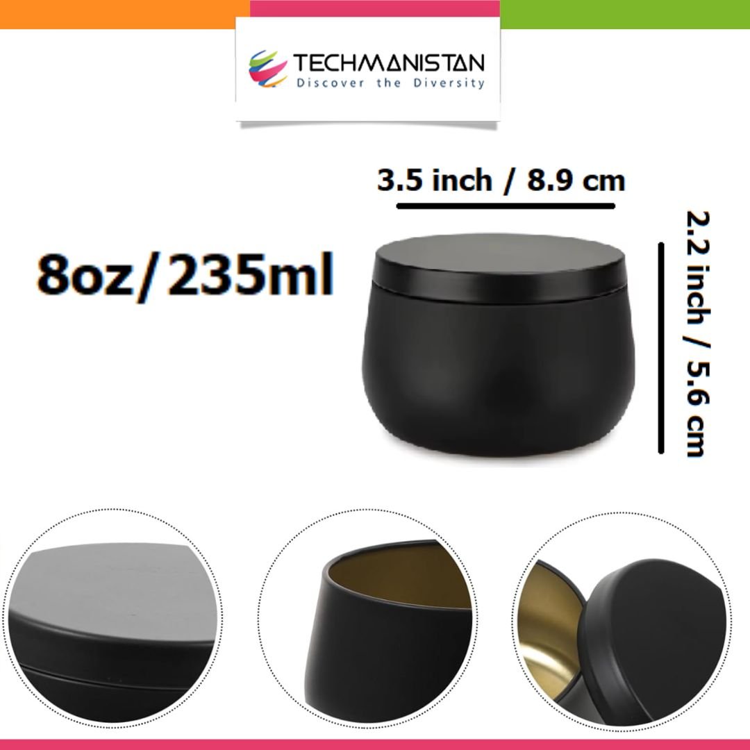 Pack of 3 - Multipurposed Empty Candle Tins