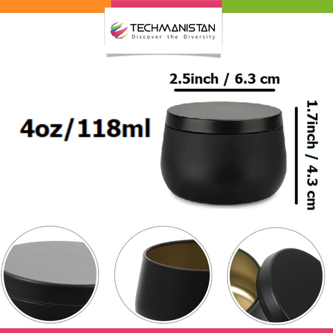 Pack of 3 - Multipurposed Empty Candle Tins