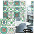 Pack of 4 - 3D Embossed Assorted Truck Art Themed Tiles Sticker (Each Sticker Size: 6x6 Inches)