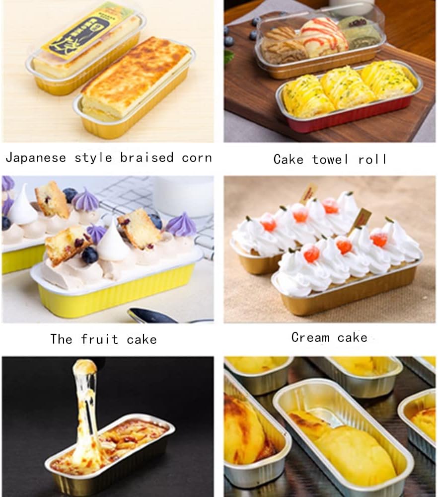 Pack of 5 - Disposable Baking Tins Foil Pans With Lids