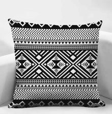 Pack of 5 - Random Design Black & White Geometric Cushion Covers, Throw Pillow, Decorative Case, Without Filling