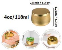 Pack of 6 - Multipurposed Empty Tins, Candle Tins