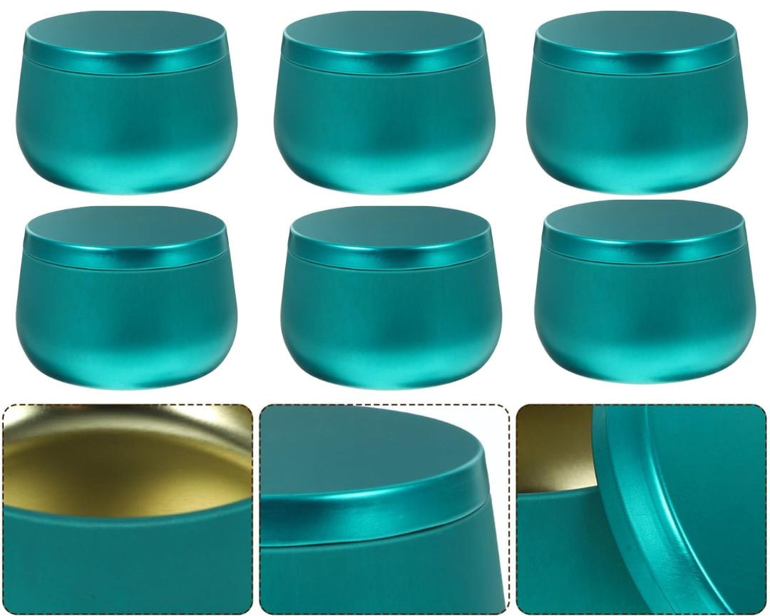 Pack of 6 - Multipurposed Empty Tins, Candle Tins