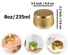 Pack of 6 - Multipurposed Empty Tins, Candle Tins