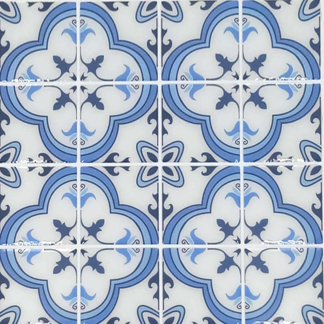Pack of 6 - Waterproof and Heat Resistant Tiles Stickers for Bathroom & Kitchen - 10x10 inches