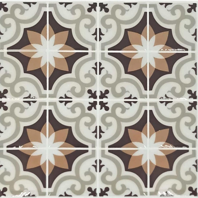 Pack of 6 - Waterproof and Heat Resistant Tiles Stickers for Bathroom & Kitchen - 10x10 inches