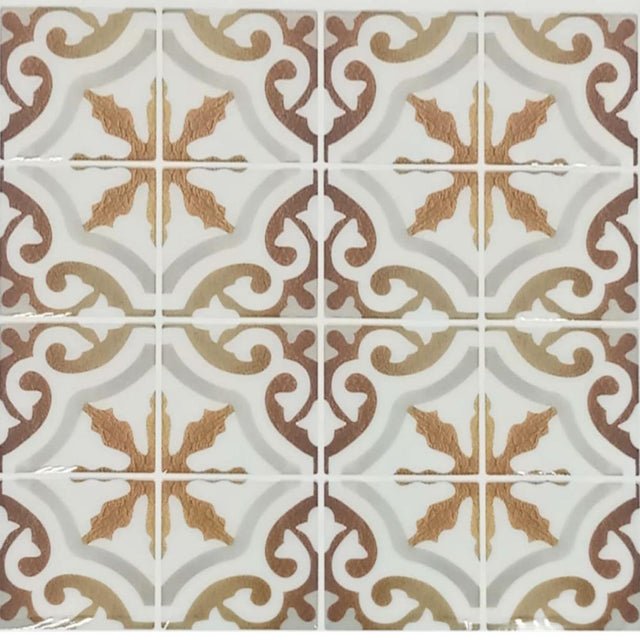 Pack of 6 - Waterproof and Heat Resistant Tiles Stickers for Bathroom & Kitchen - 10x10 inches