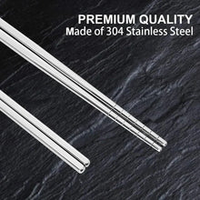 Pair of 5 Stainless Steel Chopsticks