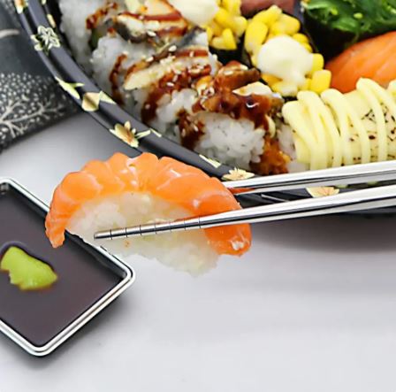 Set of 5 Pairs - SUS 304 Stainless Steel Chopsticks