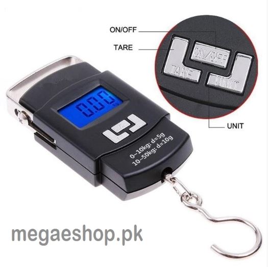 Portable 50 kg Capacity Luggage Scale Digital Weighing Travel Bag Weight Checker Hanging Weight Scale