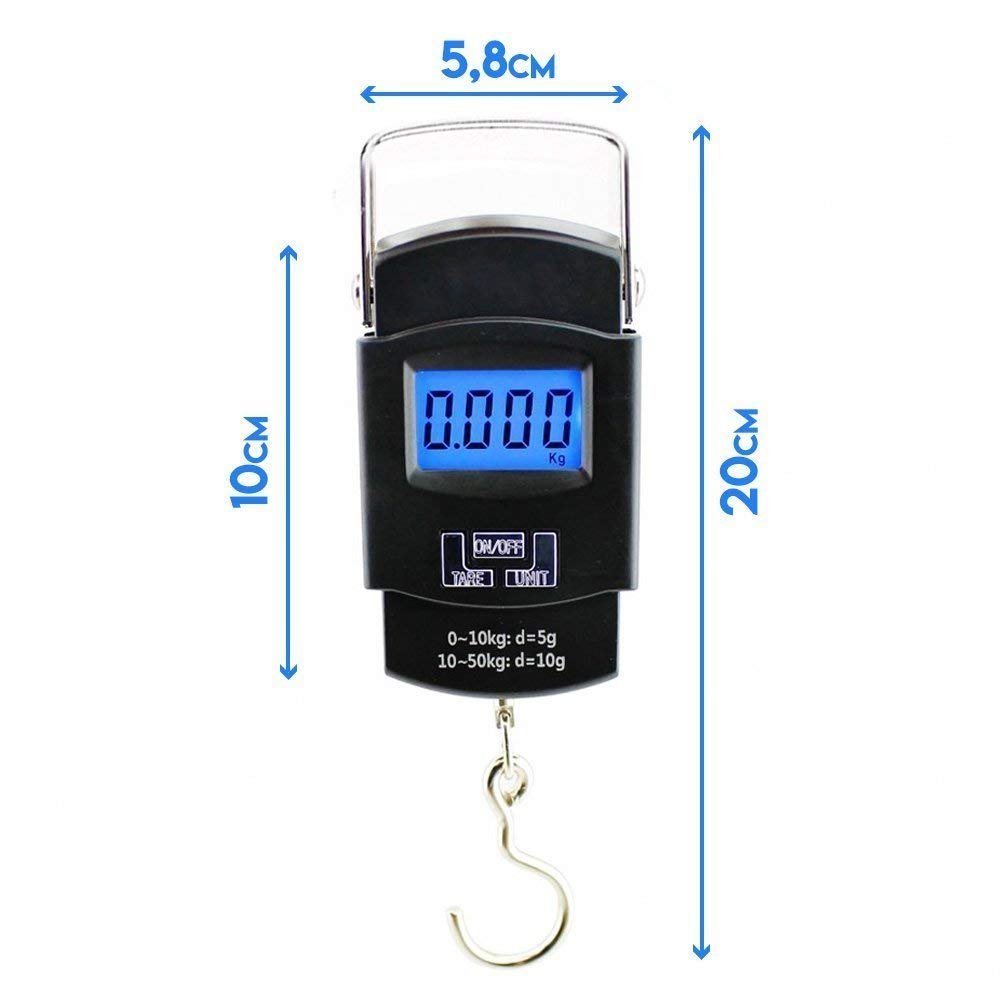 Portable 50 kg Capacity Luggage Scale Digital Weighing Travel Bag Weight Checker Hanging Weight Scale