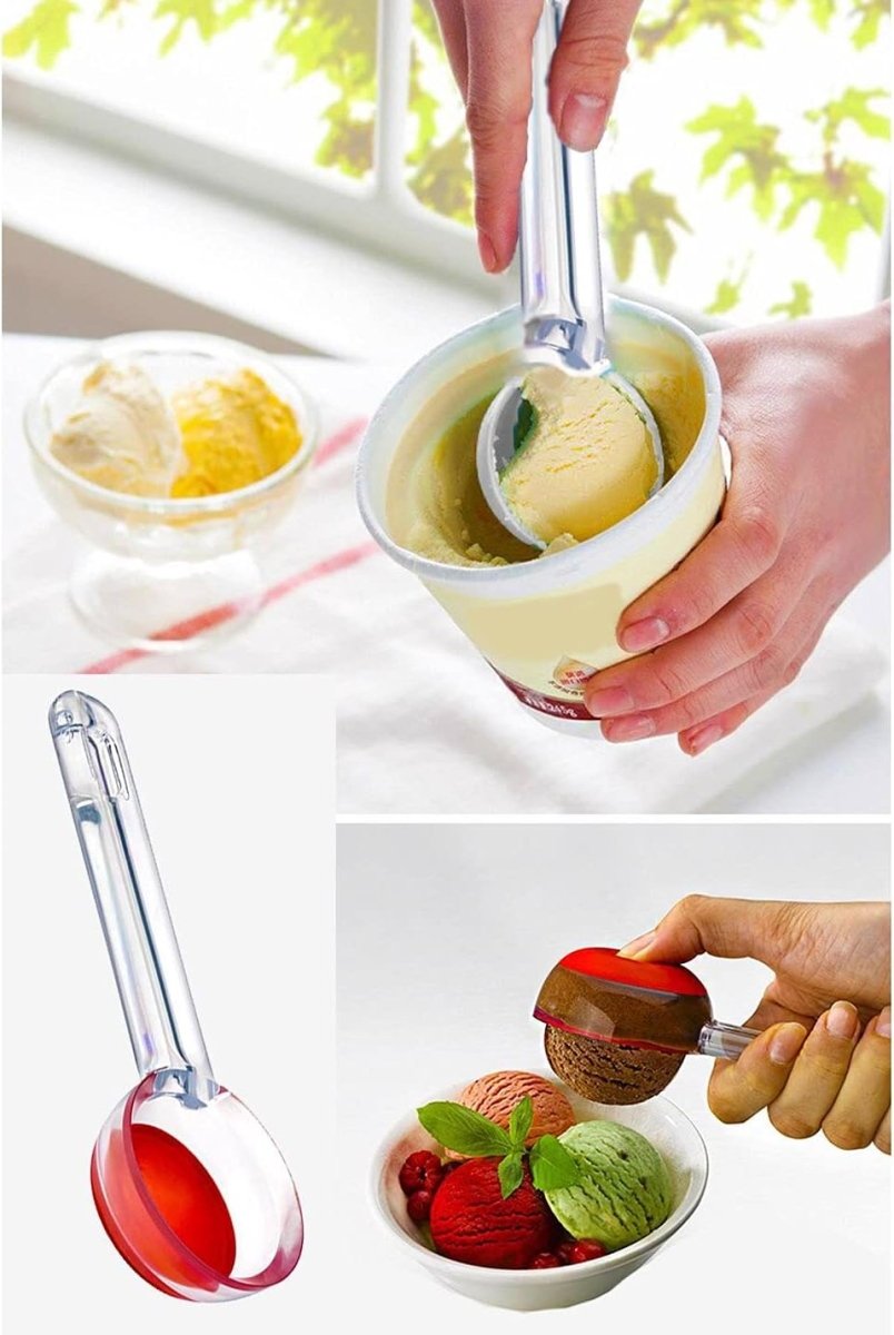 Push Back Plastic IceCream Scoop