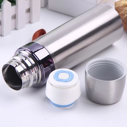 Random Color - 500ml Portable Durable Stainless Steel Vacuum Thermic Flask