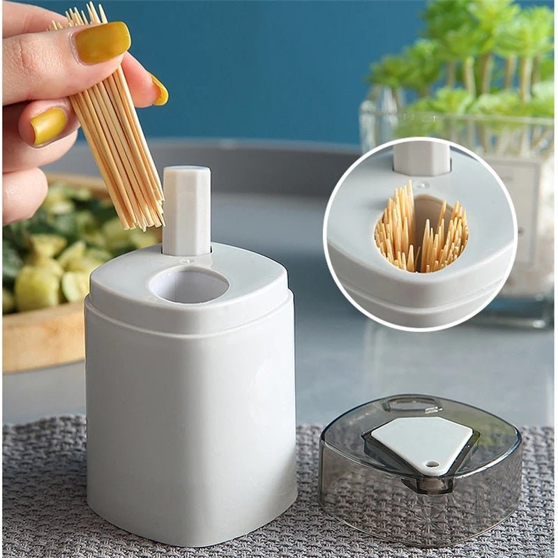 Random Color - Pop-Up Automatic Toothpick Dispenser Toothpick Holder, Toothpick Container, Press Button Toothpick Bottle, Toothpick Storage Box