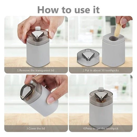 Random Color - Pop-Up Automatic Toothpick Dispenser Toothpick Holder, Toothpick Container, Press Button Toothpick Bottle, Toothpick Storage Box
