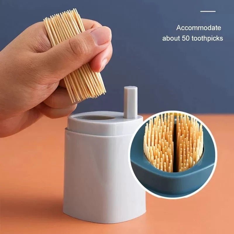 Random Color - Pop-Up Automatic Toothpick Dispenser Toothpick Holder, Toothpick Container, Press Button Toothpick Bottle, Toothpick Storage Box