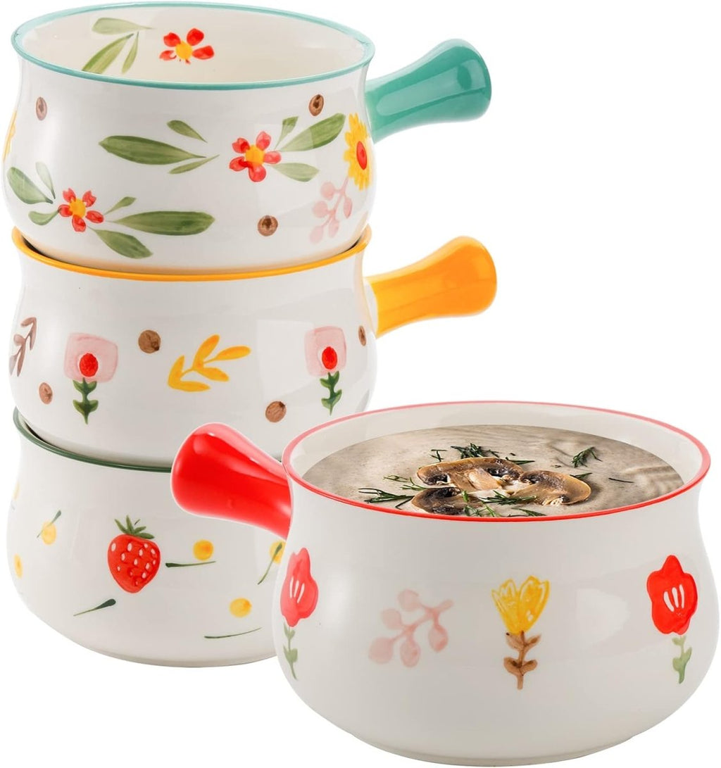 Random Color/Print Korean Bowl With Handle