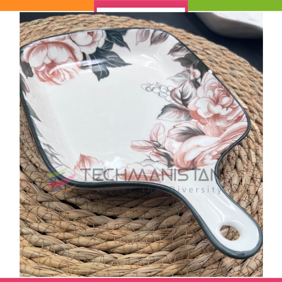 Random Design Ceramic Casserole Dish