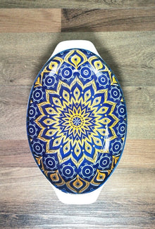 Random Design Ceramic Serving Bowl