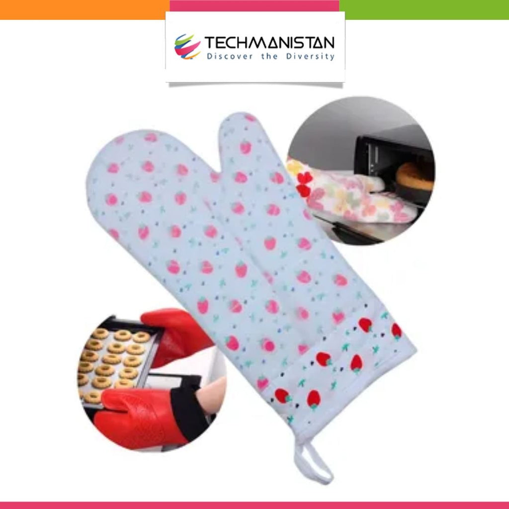 Random Design Cotton Gloves with Silicon Coating
