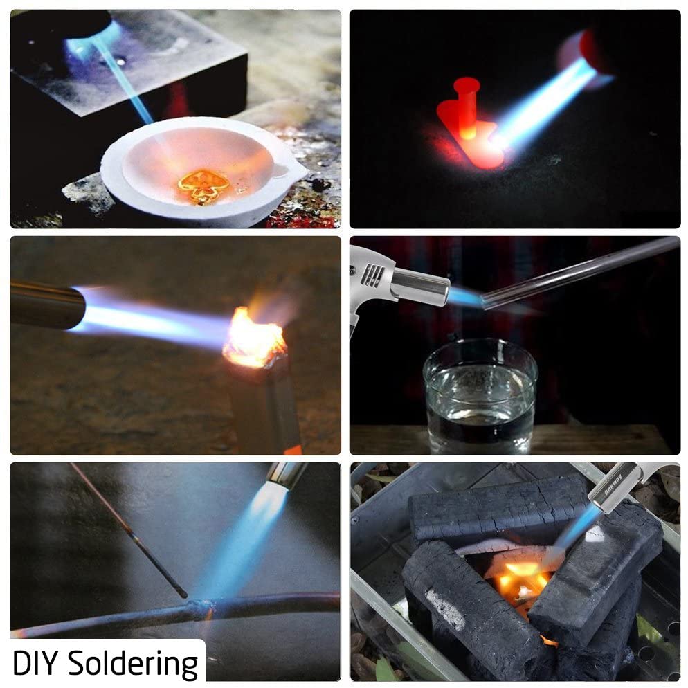 Refillable Culinary Butane Torch With Safety Lock