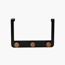 Removable 3 Bamboo Hooks Metal Over the Door Nail-Free Door Hook Hanger Storage Organizer Over the Door Hanger