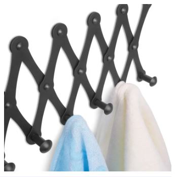 Retractable Over The Door Hook Organizer Rack