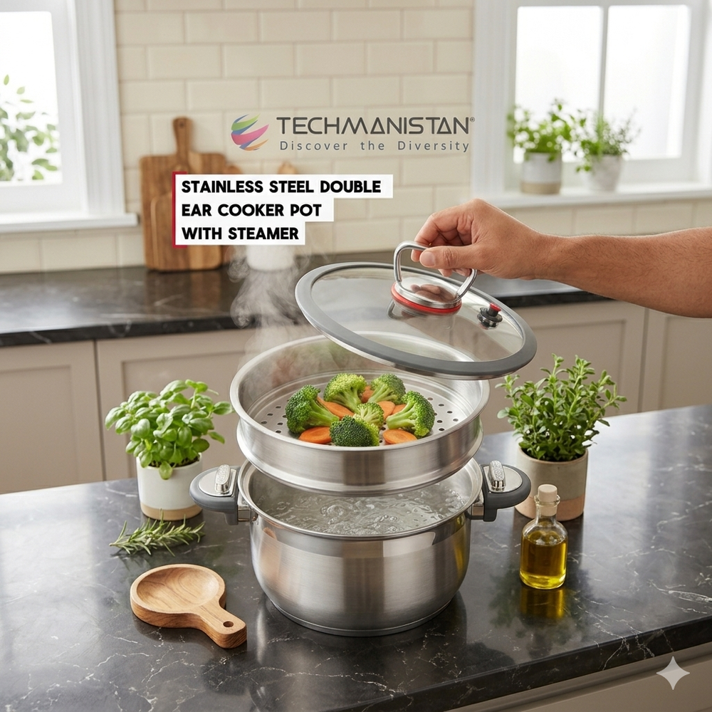 Stainless Steel Double Ear Soup & Hot Pot