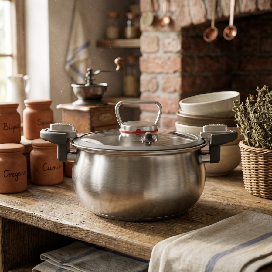 Stainless Steel Double Ear Soup & Hot Pot