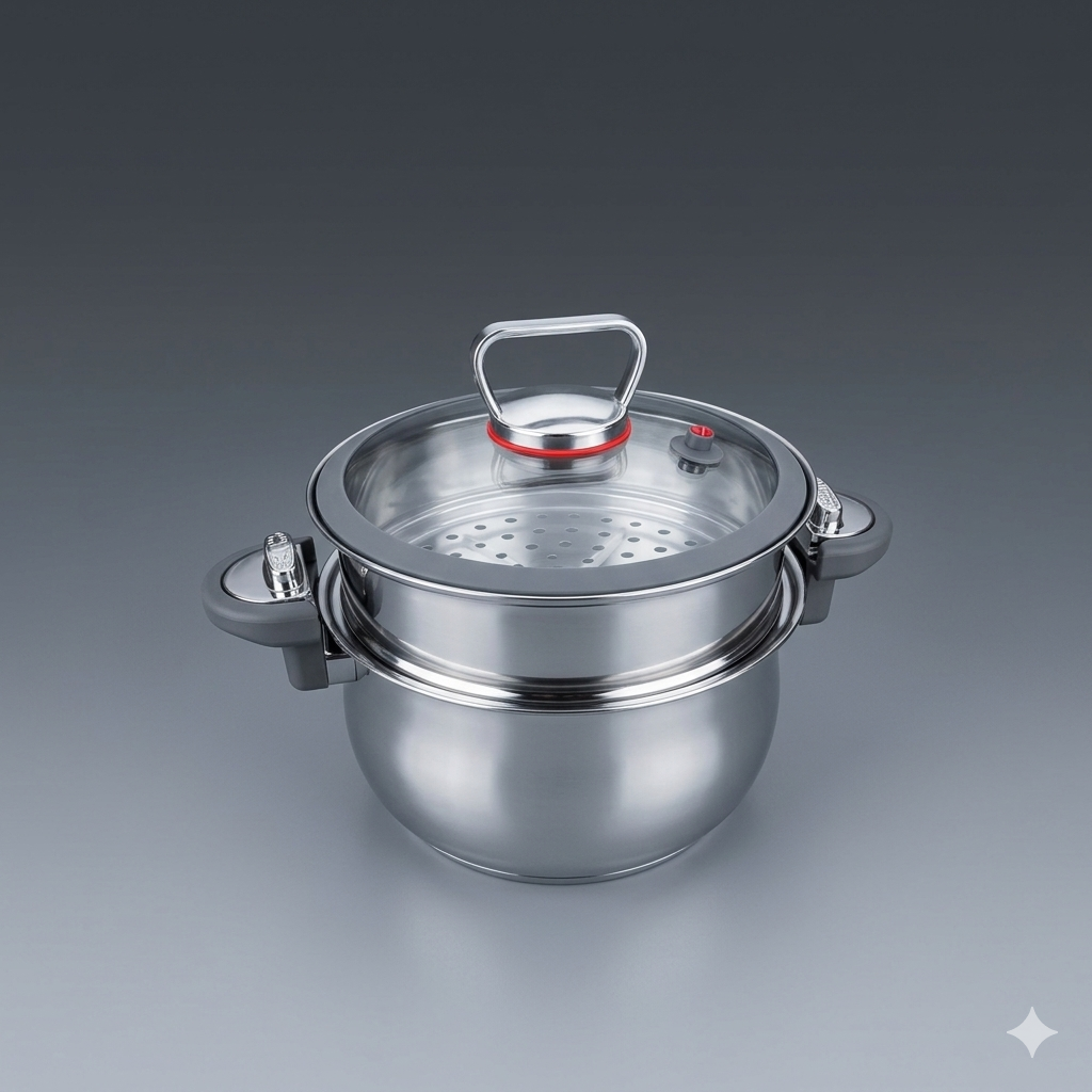 Stainless Steel Double Ear Soup & Hot Pot