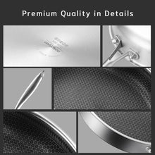 Stainless Steel Laser Coated Honeycomb Frying Pan with Glass Lid