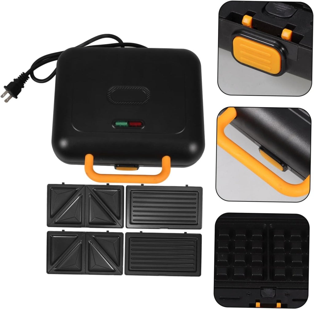 Sandwich Waffle Maker with 3-in-1 Attachments