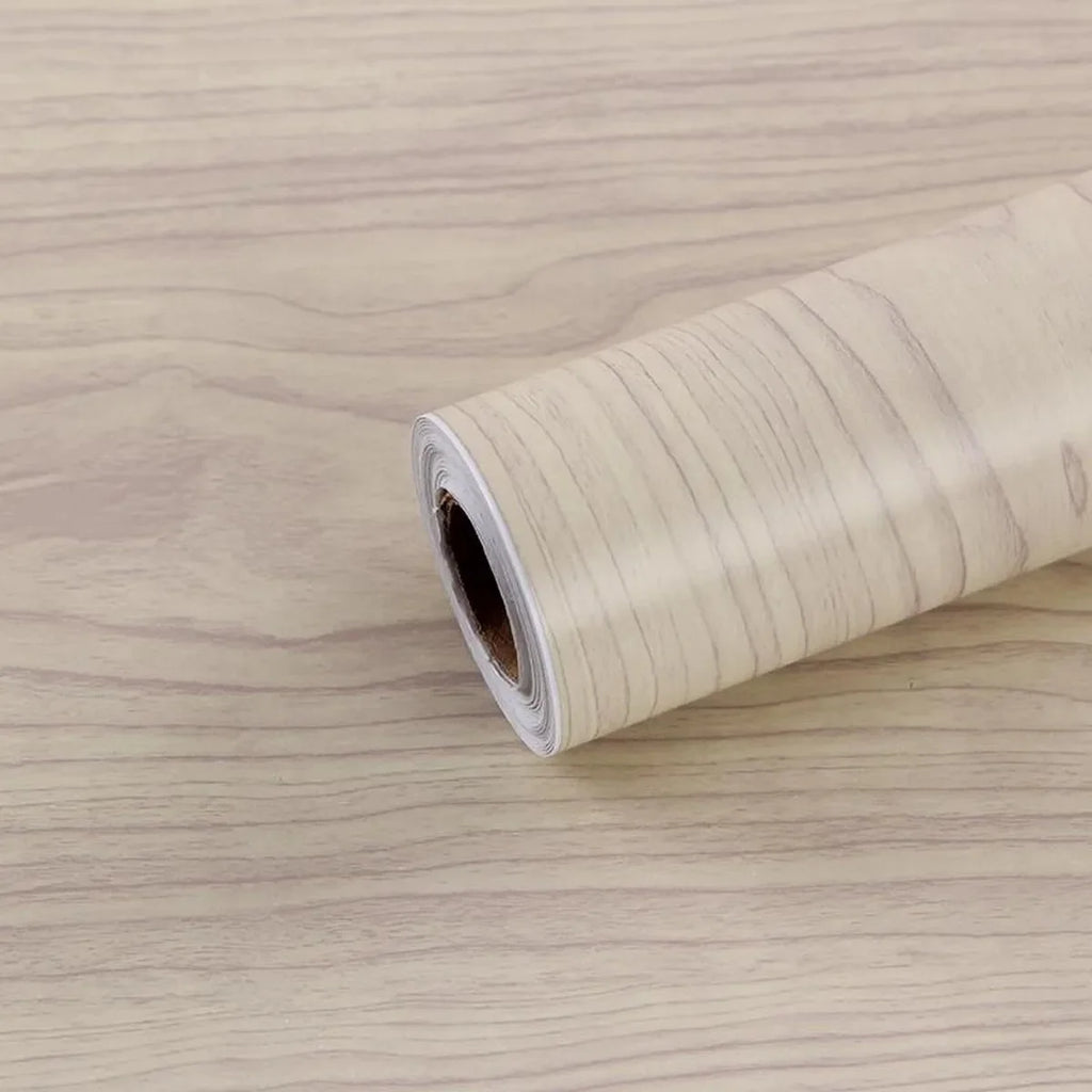 Self Adhesive Wood Grain Furniture Stickers Wallpaper - 45x200 cm