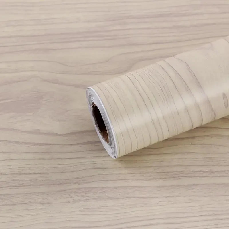 Self Adhesive Wood Grain Furniture Stickers Wallpaper - 45x200 cm