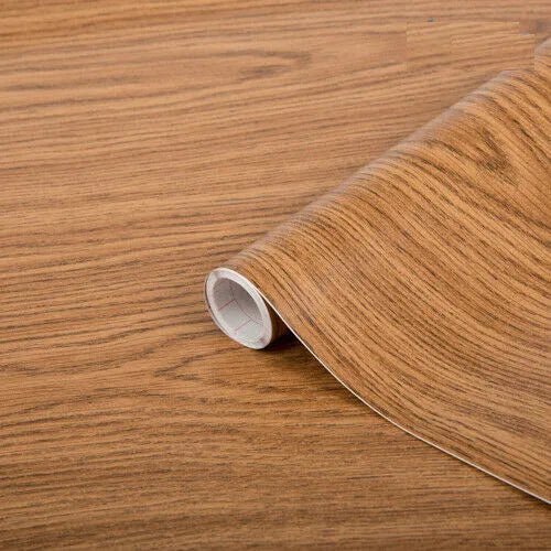 Self Adhesive Wood Grain Furniture Stickers Wallpaper - 45x200 cm