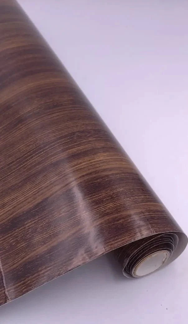 Self Adhesive Wood Grain Furniture Stickers Wallpaper - 45x200 cm