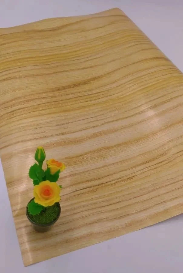 Self Adhesive Wood Grain Furniture Stickers Wallpaper - 45x200 cm