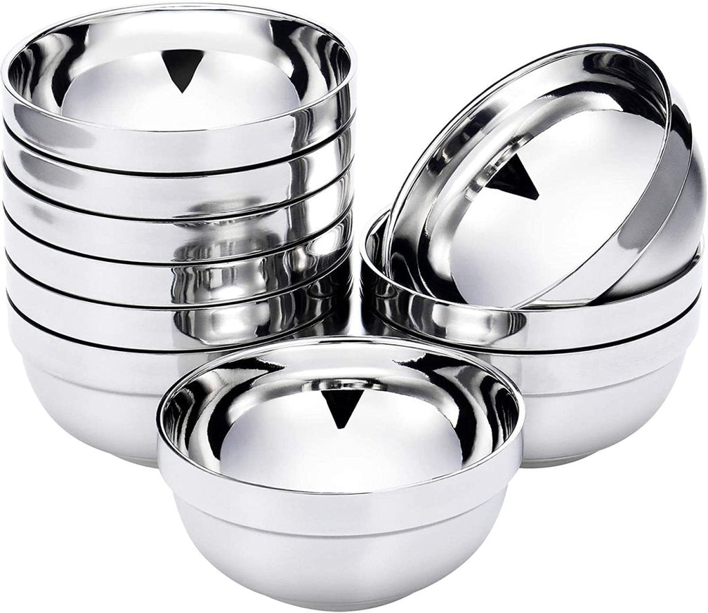 Set of 10 - Double Layer Heat Insulated Bowl