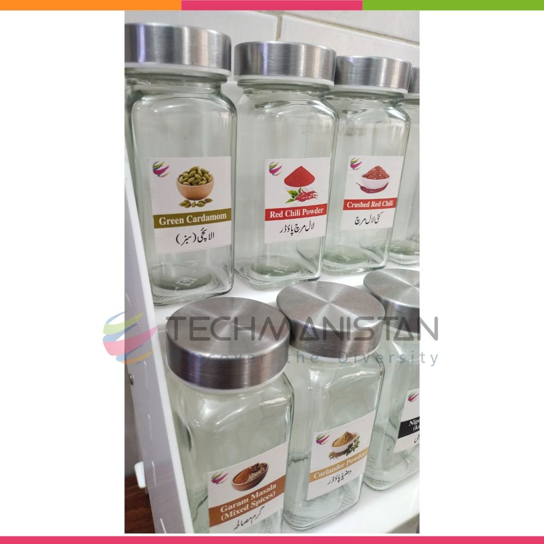 Set of 15 Spice Bottles with Stand, 3-Tier Spice Organizer
