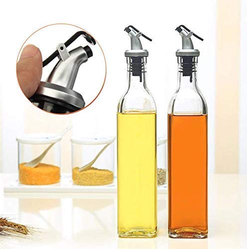 Set of 2 - Glass Oil Bottle Dispenser