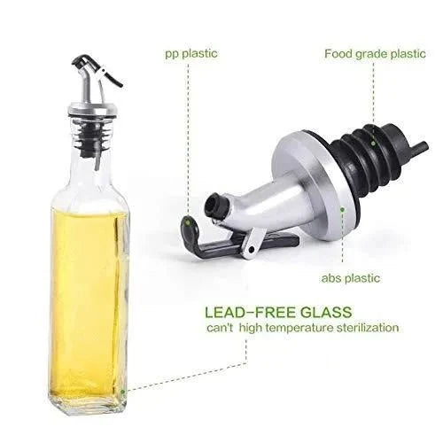 Set of 2 - Glass Oil Bottle Dispenser