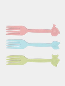 Set of 20 - Colorful Plastic Forks with Box