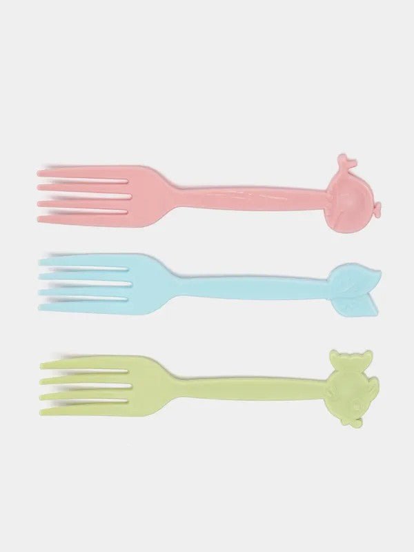 Set of 20 - Colorful Plastic Forks with Box